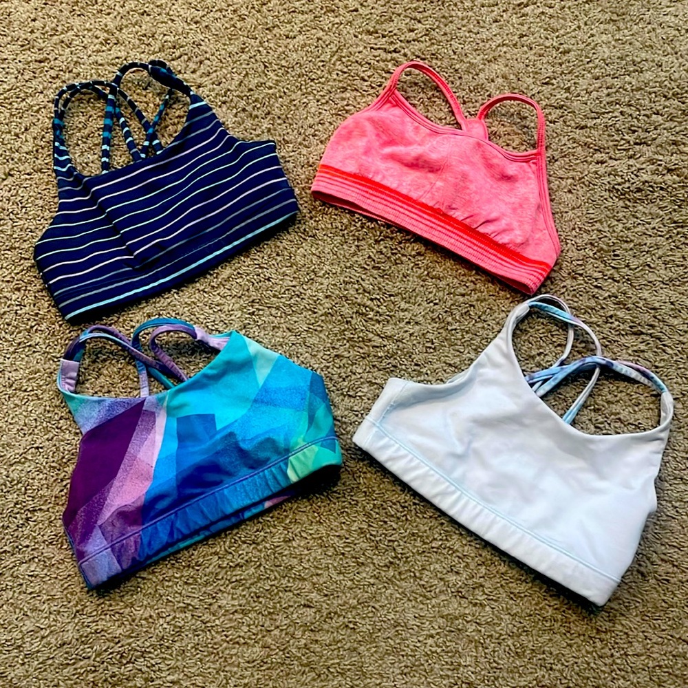 Set of 4 sports bras by Athleta Girl